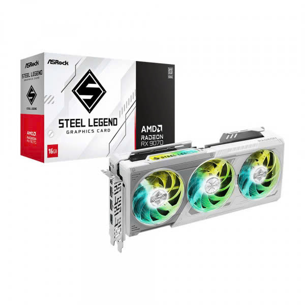 Card Màn Hình Asrock AMD Radeon RX 9070 Steel Legend 16GB (RX9070 SL 16G)