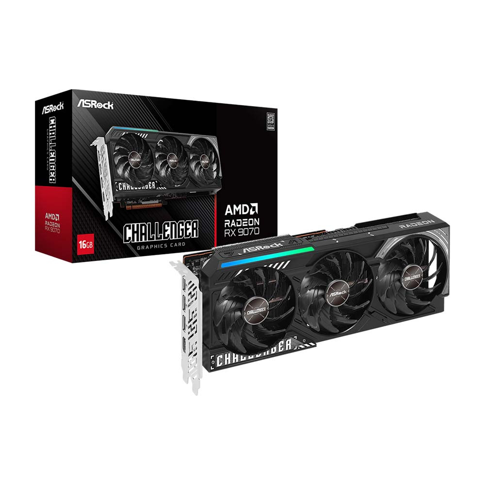 Card Màn Hình Asrock AMD Radeon RX 9070 Challenger 16GB (RX9070 CL 16G)