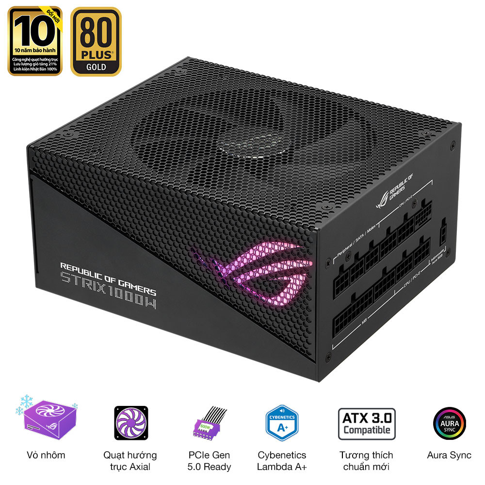 Nguồn Asus ROG STRIX 1000G-AURA Gaming Edition (Pci 5.0 - Full modular) - Ảnh 4