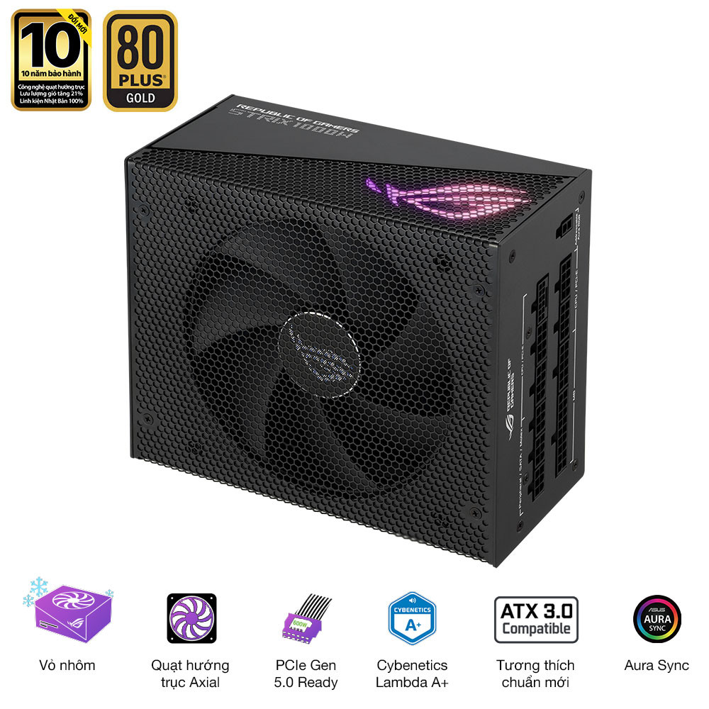 Nguồn Asus ROG STRIX 1000G-AURA Gaming Edition (Pci 5.0 - Full modular) - Ảnh 3